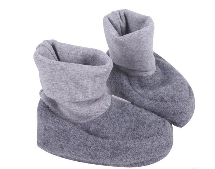 IOBIO Chaussons Bb en Polaire de Laine - Anthracite 