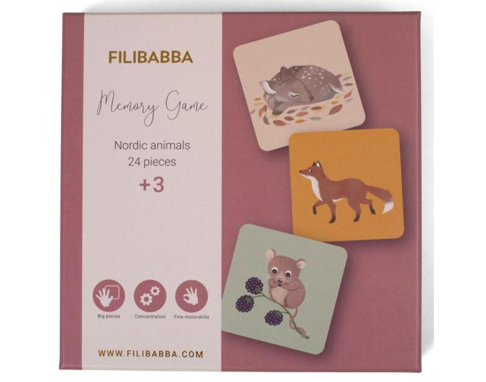 FILIBABBA Jeu de memory Animaux de la for�t - D�s 3 ans