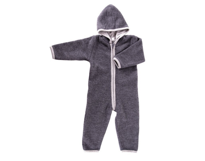 IOBIO Combinaison en Polaire de Laine - Anthracite 