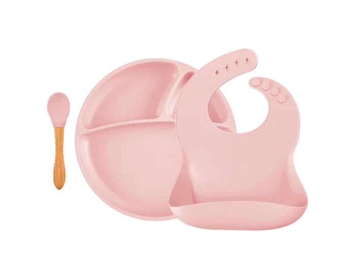 MINIKOIOI Coffret Repas Comme un Grand - Assiette Cuill�re Bavoir