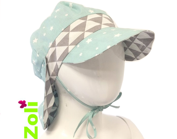 ZOLI Chapeau Evolutif R�versible - Etoile Menthe - 3 mois � 6 ans