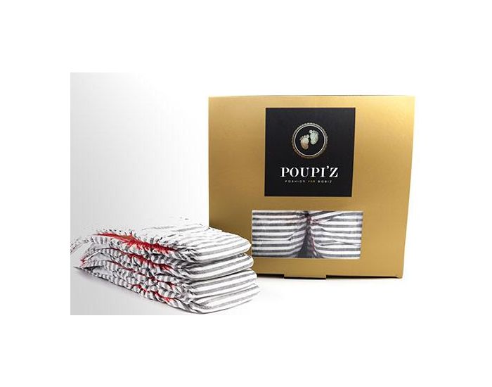 POUPI'Z Couches cologiques Eternelle Marinire - Coffret Cadeau - Taille 4