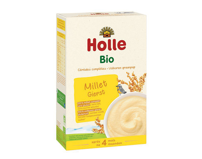 HOLLE Bouillie 100% Millet - 250g - Ds 4 mois