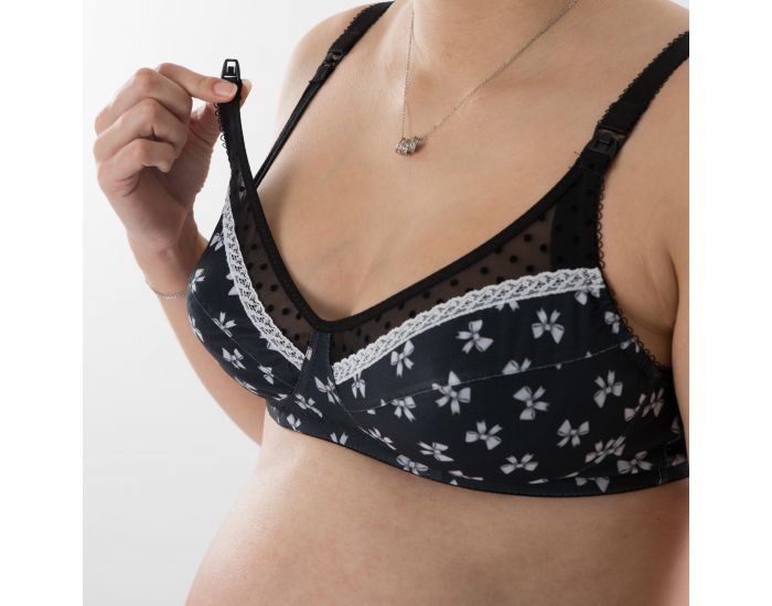 BOGEMA Soutien-gorge d'allaitement Sans Armature Chanel Noir