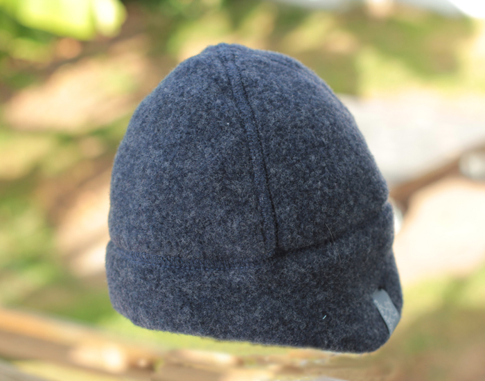 PICKAPOOH Bonnet Enfant Polaire de Laine Milan - Bleu Marine 