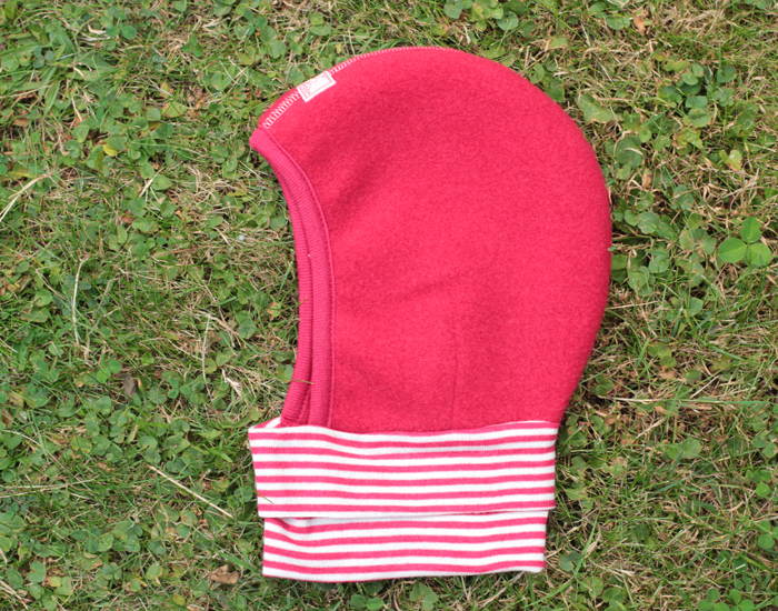 PICKAPOOH Cagoule Enfant en Polaire de Laine - Rouge