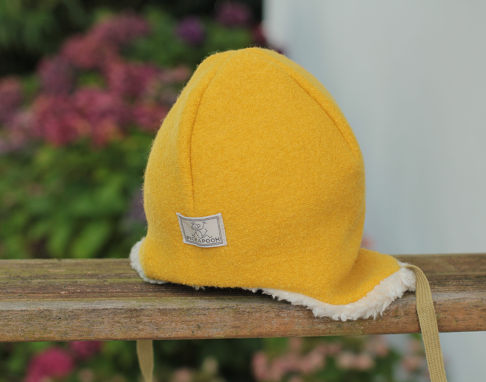PICKAPOOH Bonnet Bb en Feutre de Laine Jonas - Jaune 