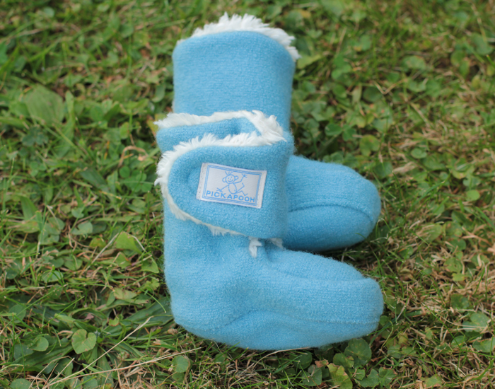 PICKAPOOH Bottines B�b� � Large Scratch en Laine - Bleu 