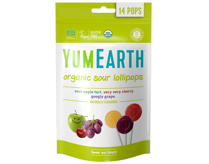 YUMEARTH 14 Sucettes Bio Pops Acidules - 85 g