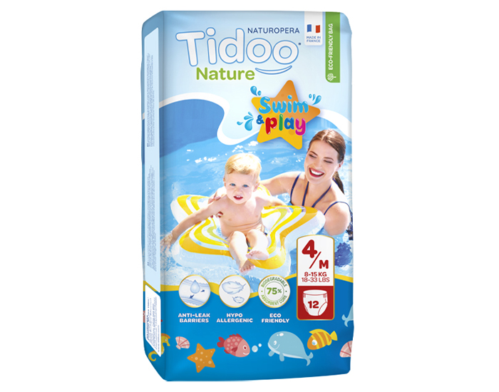 TIDOO Culottes de Bain Écologiques Nature - Swim & Play