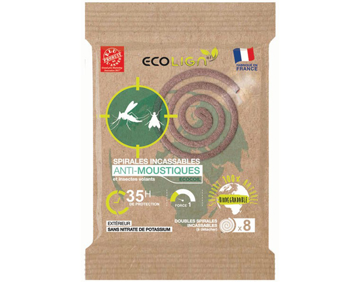 ECOLIGN Spirales Anti-Moustiques 35h - 8 units