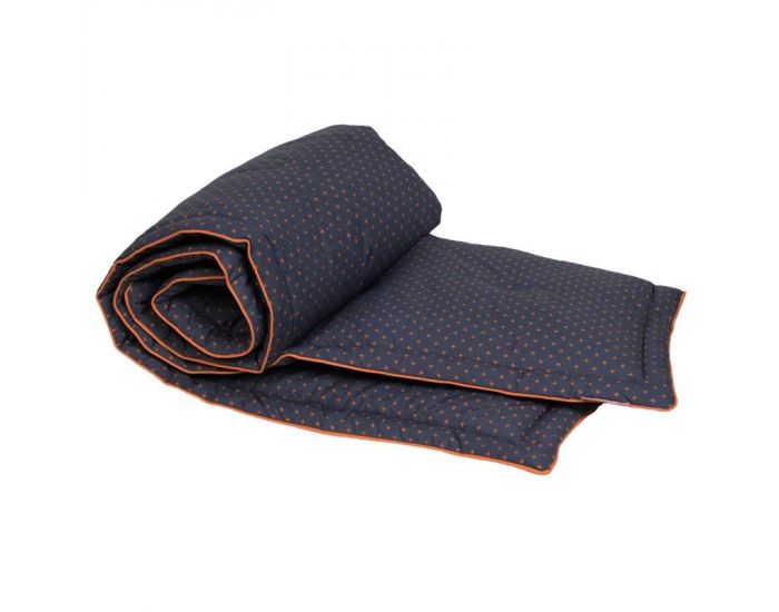 LITTLE CREVETTE Edredon bleu Sardine - 80x120 cm