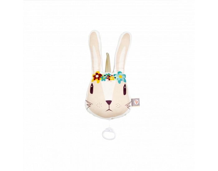 CAROTTE & Cie Coussin musical Lapin La vie en rose