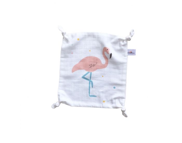 CAROTTE & Cie Doudou plat Flamant rose - Ds la naissance