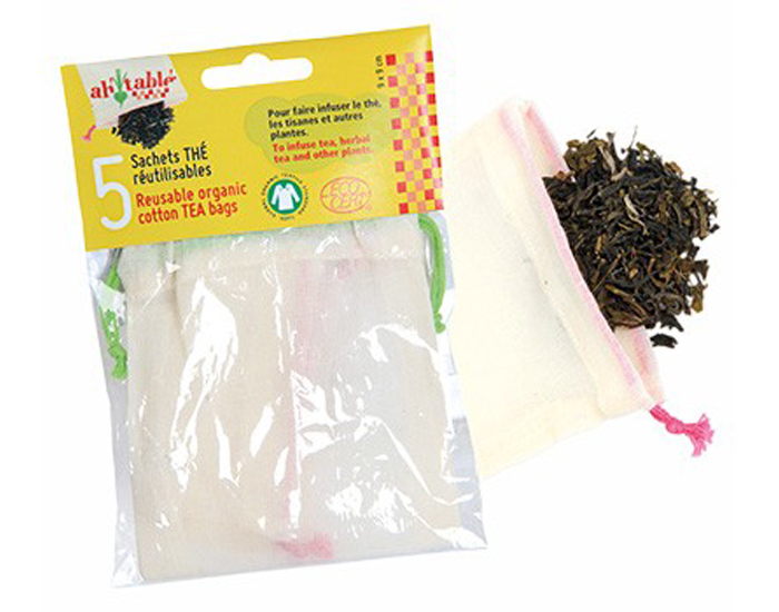 AH TABLE 5 Sachets Th Lavables en Coton Bio