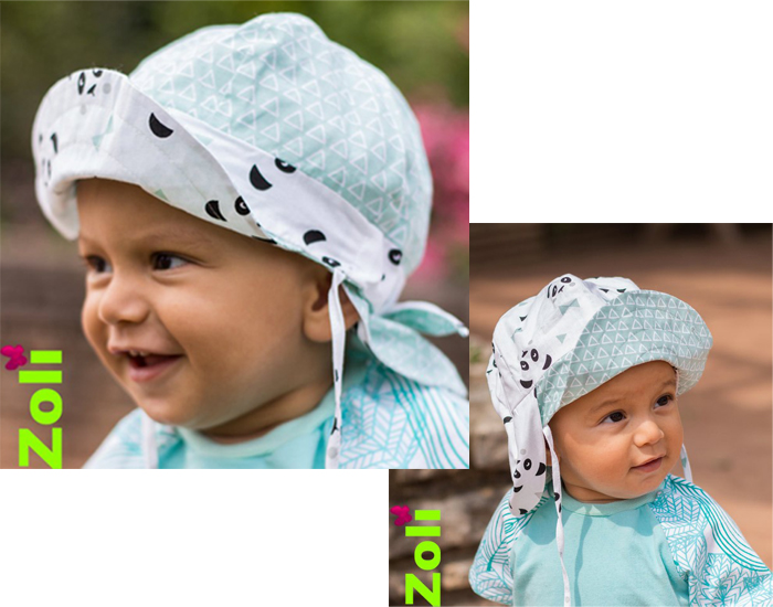 ZOLI Chapeau Evolutif R�versible - Panda - 3 mois � 6 ans