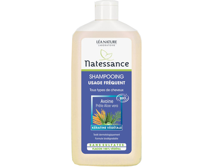 NATESSANCE Shampooing Sans Sulfates Usage Frquent - Tous Types de Cheveux - 500ml