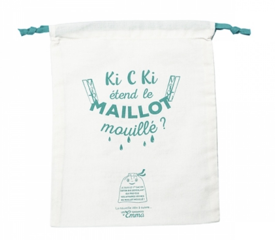 LES TENDANCES D'EMMA Sac  Maillots Mouills en Coton Bio Dperlant