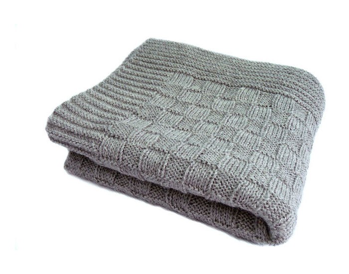 MISKIMITA Couverture Pannier gris - 80 x 80cm