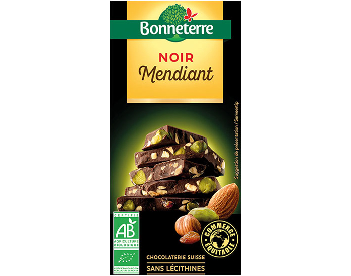 BONNETERRE Chocolat Noir Mendiant - 100g