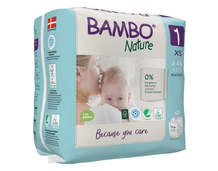 BAMBO NATURE Pack x3 Couches Écologiques Nature