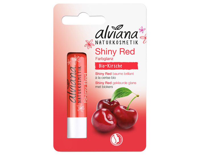 ALVIANA Baume à Lèvres Rouge Satiné Brillant - 4.5 g