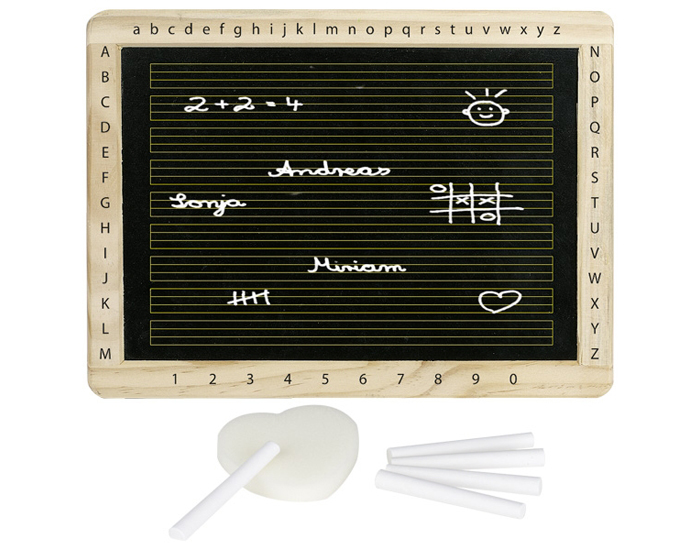 GOKI Ardoise Alphabet et Chiffres 30x22 cm - Ds 3 ans