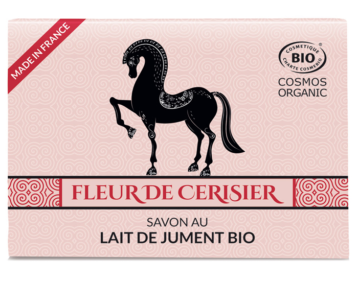 CE'BIO Savon Lait de Jument Parfum Fleur de Cerisier - 100 g