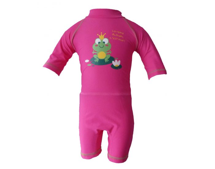 PIWAPEE Combinaison anti-UV 50+ avec couche anti fuite clipsable swim - Rainette rose