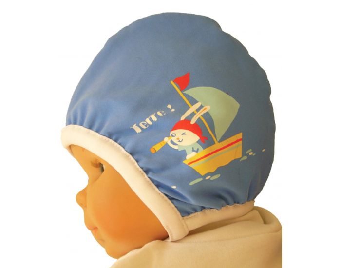 PIWAPEE Bonnet de bain bb nageur - Lapin bleu