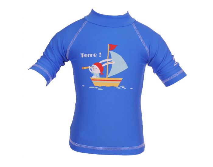 PIWAPEE Top lycra anti UV UPF50+ - Lapin Bleu