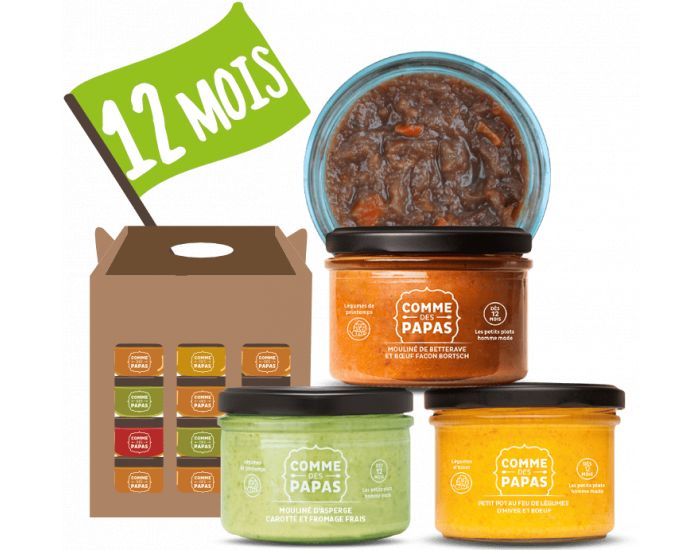 COMME DES PAPAS Pack 18 Repas Bio Pour B�b� - D�s 12 Mois - Saison Printemps