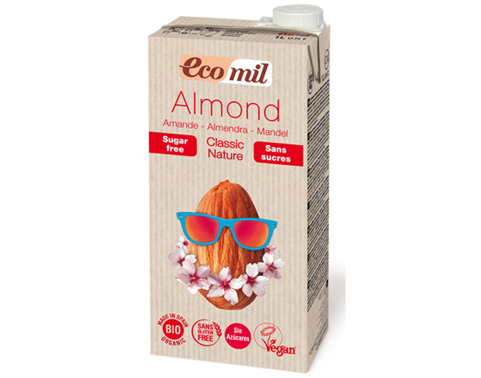 ECOMIL Lait d'Amandes Classic Nature Sans Sucres - 1 L
