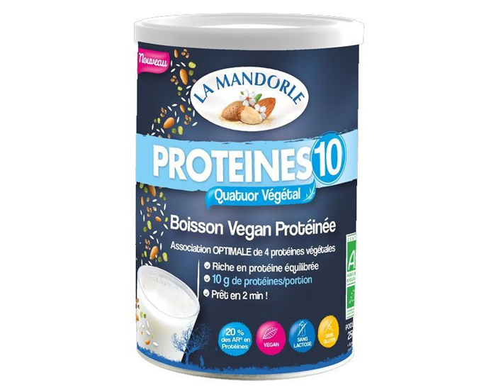 LA MANDORLE Boisson Protin Poudre Vegan 10 - 250 g