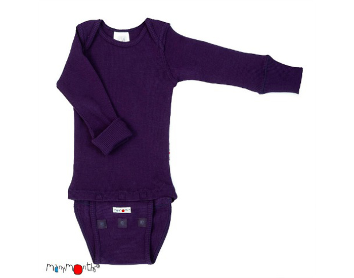 MANYMONTHS Body Manches Longues - Laine M�rinos - Majestic Plum