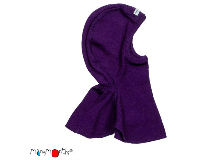 MANYMONTHS Bonnet Cagoule Enfant - Laine M�rinos - Majestic Plum