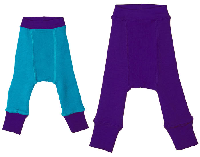 MANYMONTHS Longies B�b� R�versibles - Laine M�rinos - Majestic Plum