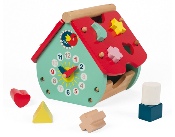 JANOD Baby Forest - Maison  Formes 8 Cubes - Ds 18 mois