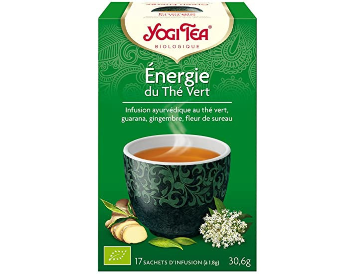 YOGI TEA Tisane en Sachet - Energie Th Vert - 17 Sachets