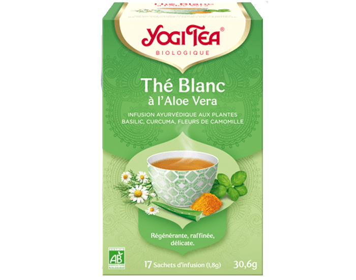 YOGI TEA Tisane en Sachet - Th Blanc Aloe Vera - 17 Sachets