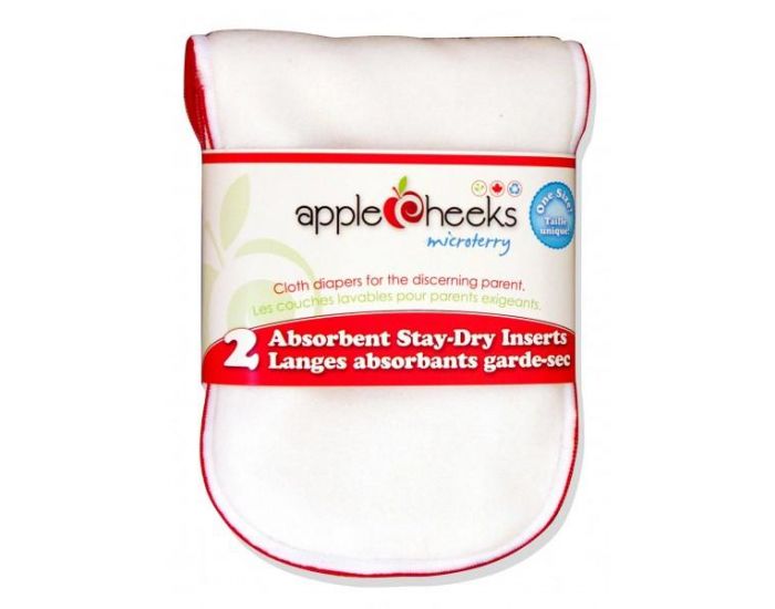 APPLECHEEKS Lot de 2 Inserts en Microfibre / Effet au sec 