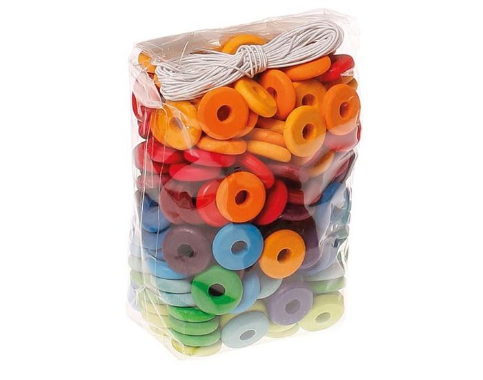 GRIMM'S 240 disques en bois arc en ciel - Ds 3 ans