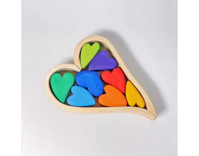 GRIMM'S Coeur en construction multicolore - Dès 1 an