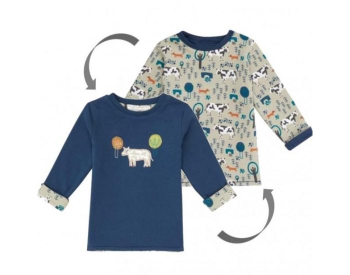 SENSE ORGANICS T-Shirt B�b� Bio - R�versible - Vache