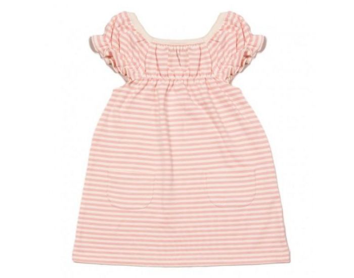 robe bebe bio - a rayures - rose pale 6-9 mois (Little Green Radicals) - Couverture