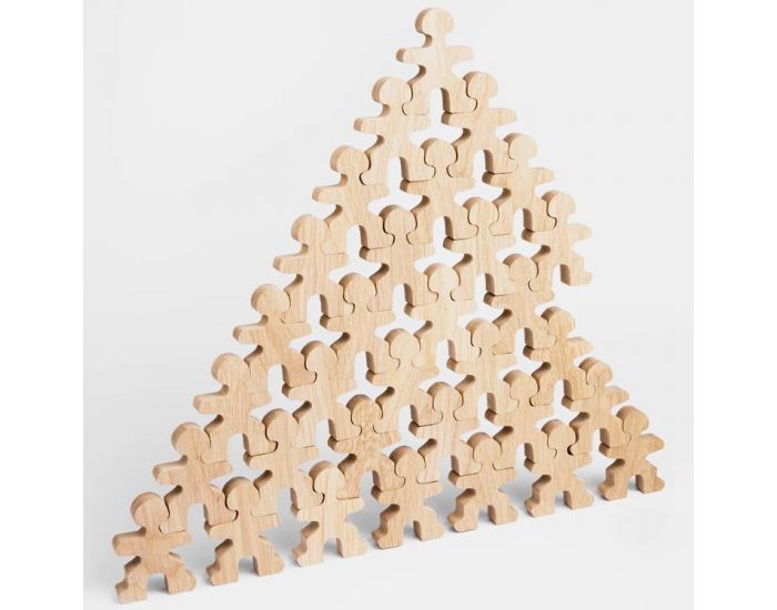 FLOCKMEN Lot de 32 Jouet Libre en bois - D�s 2 ans