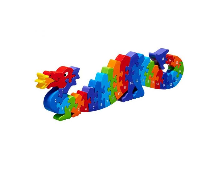 LANKA KADE Puzzle en bois Dragon Chiffres - Ds 3 ans - 25 Pices