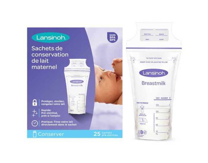 LANSINOH Sachet de conservation du lait maternel 25 pc Lansinoh