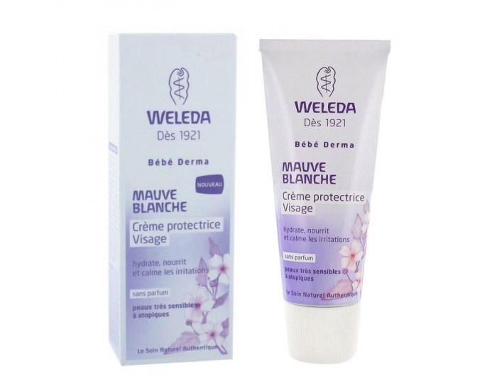 WELEDA Crme protectrice Visage Bb Derma  la Mauve Blanche WELEDA