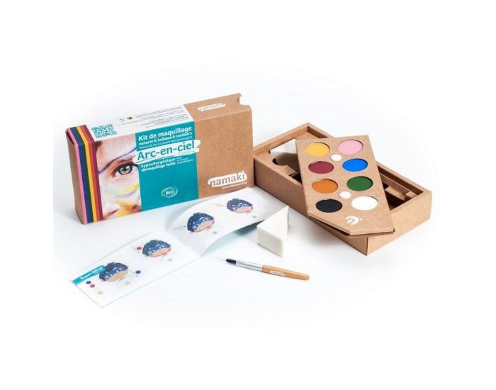NAMAKI Kit de Maquillage 8 - Couleurs Arc-en-ciel - Ds 3 ans